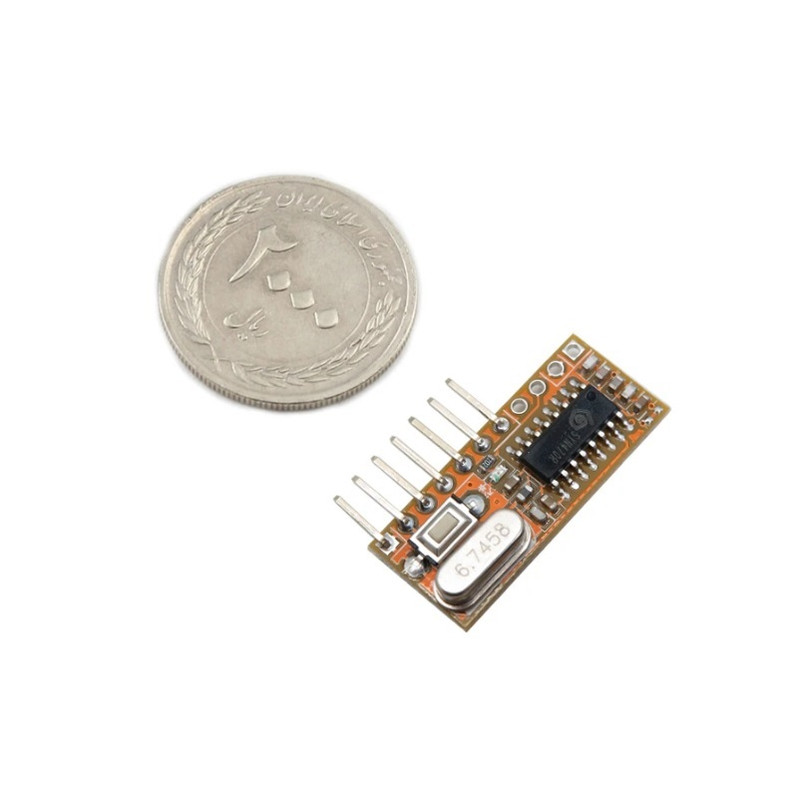 ماژول گیرنده رادیویی مدل RXC6 433MHZ کد لرن 4 کانال به همراه ریموت کنترل و آنتن تلسکوپی