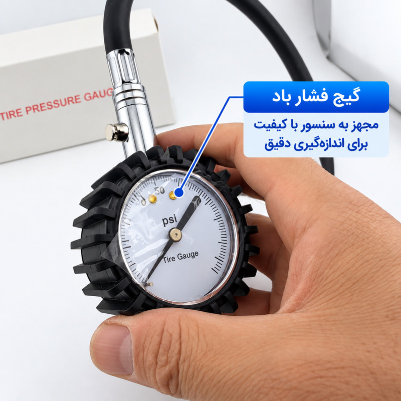 گیج فشار باد اسنو کمپ مدل 100PSI