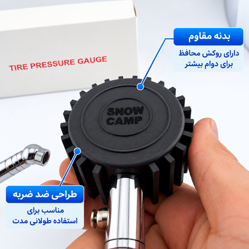 گیج فشار باد اسنو کمپ مدل 100PSI