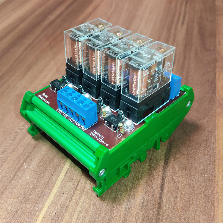 کارت رله 24 ولت 10 آمپر مدل 24V-10A-4