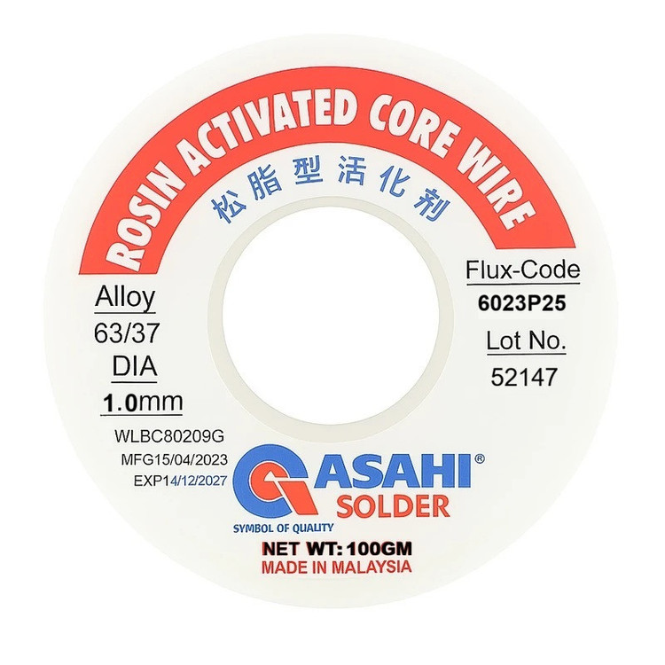 سیم لحیم آساهی مدل 1.0mm وزن 100 گرم