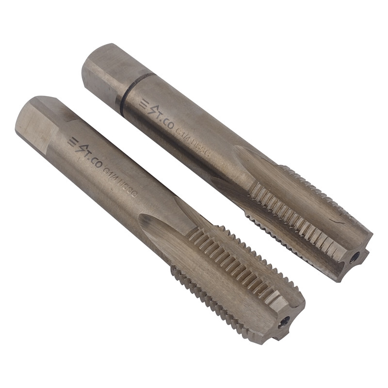 قلاویز دستی استیکو مدل G1/4-19 HSSG سایز 1/4 اینچ مجموعه 2 عددی