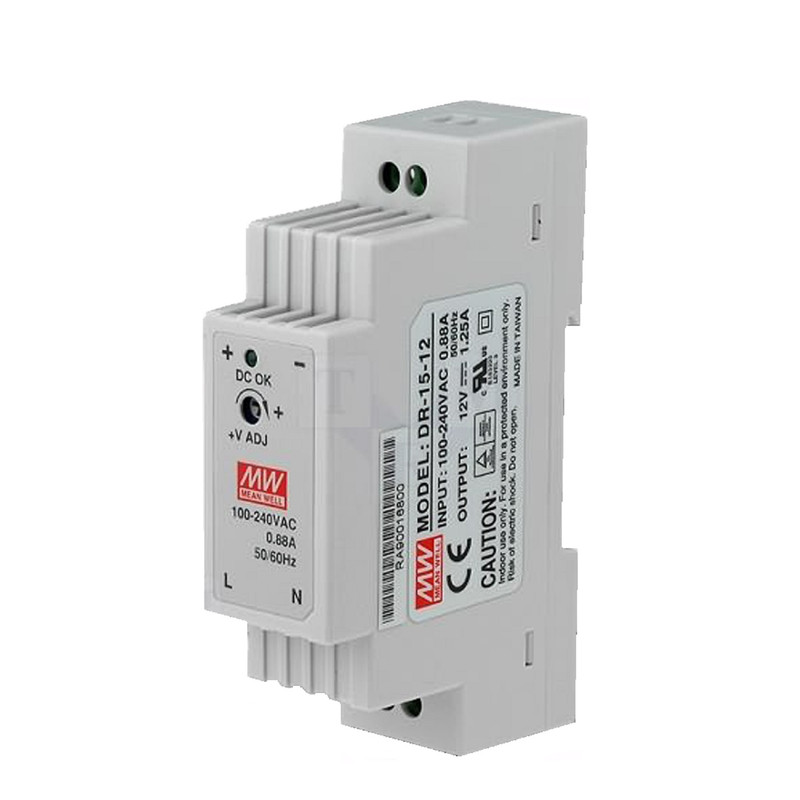 منبع تغذیه 12 ولت 1.25 آمپر مینول مدل DR-15-12