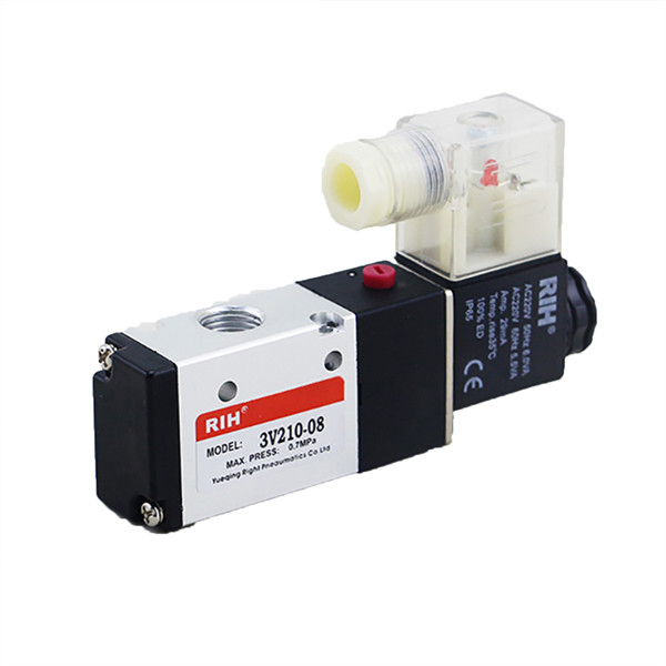 شیر برقی پنوماتیک آر آی اچ مدل 3V210-08 سایز 1/4