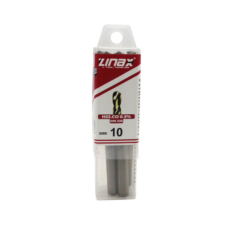 مته آهن زیناکس کد YP-HSS-DIN338-10MM سایز 10میلی متر مجموعه 5 عددی
