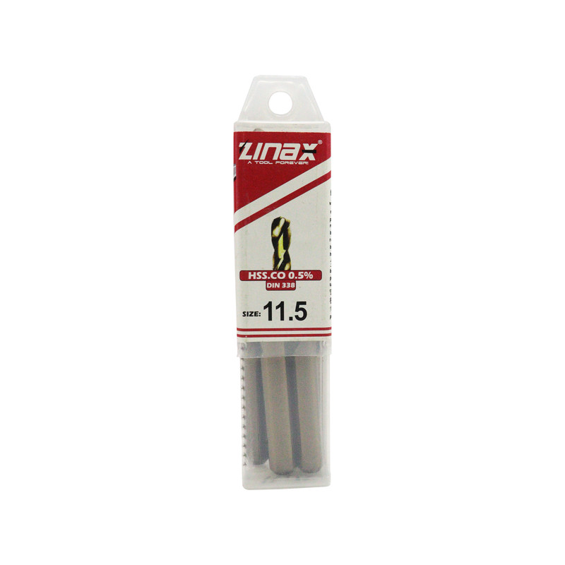 مته کبالت زیناکس کد YP-HSS-DIN338-11.5MM سایز 11.5میلی متر مجموعه 5 عددی