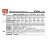 منبع تغذیه 48 ولت 4.4 آمپر مینول مدل LRS-200-48