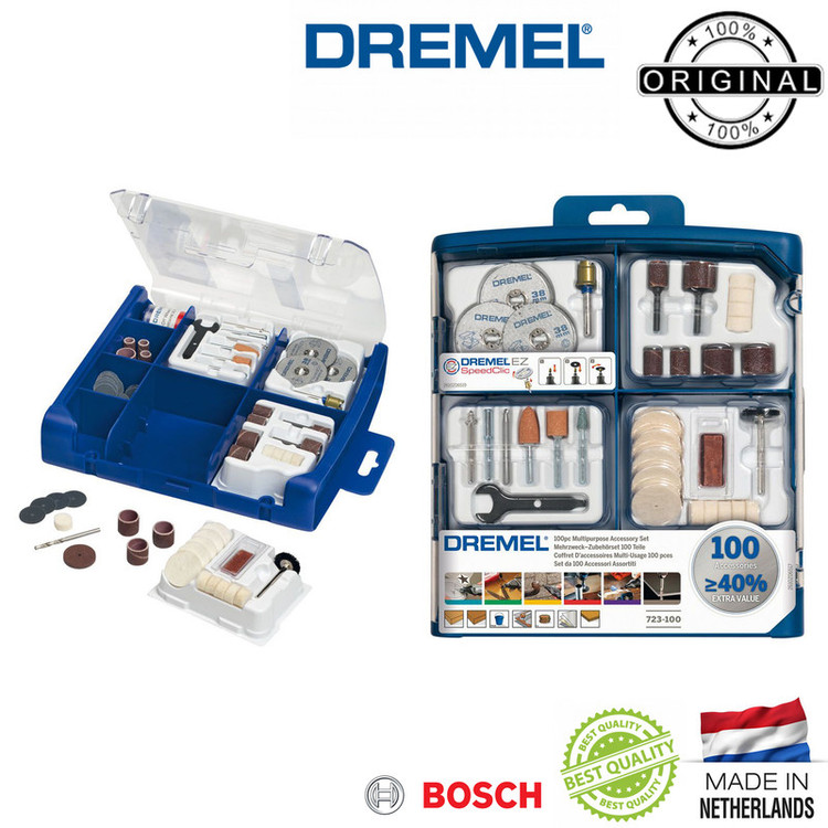 ابزار حکاکی درمل مدل 100-723 Dremel Accessories مجموعه 100 عددی