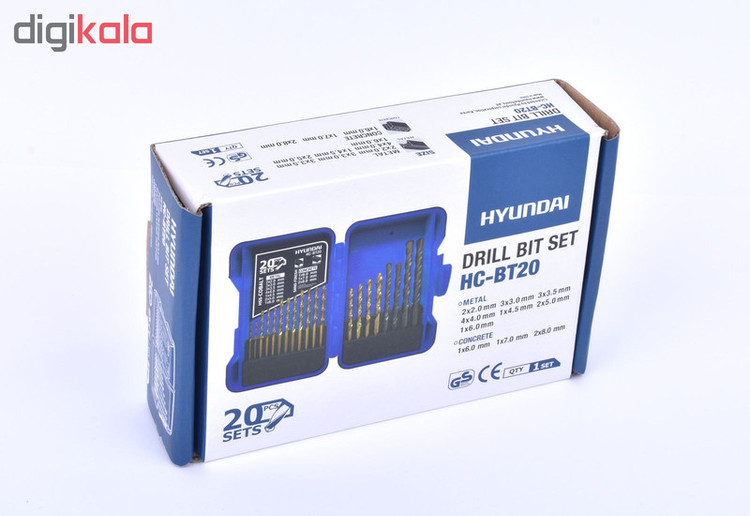 مجموعه 20 عددی مته هیوندای مدل HC-BT20