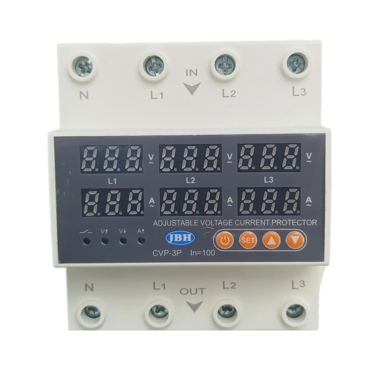 محافظ ولتاژ و جریان سه فاز 100 آمپر جی بی اچ کد JBH/CVP-100/3PH/100A