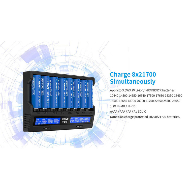 شارژر باتری اکستار مدل VC8