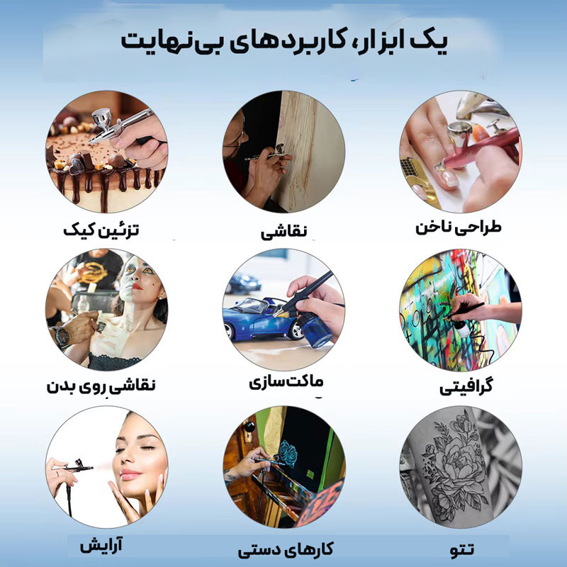 پیستوله ایربراش بادی مدل AB-116B