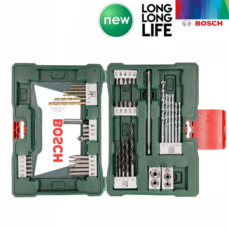 مته و سرپیچ گوشتی بوش مدل V-LIne 48 Tin مجموعه 48 عددی