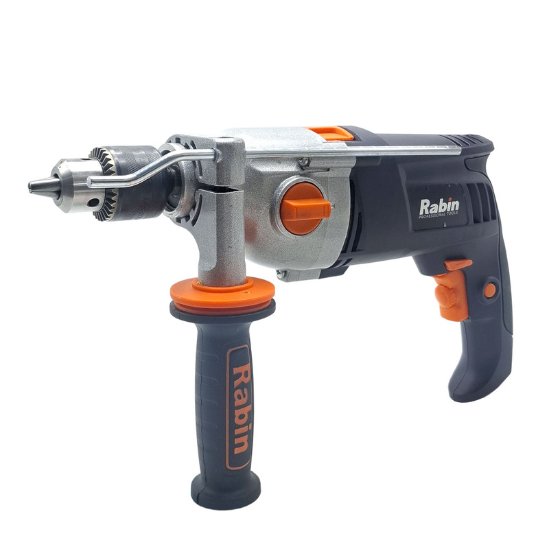 دریل چکشی گیربکسی سه نظام 13 میلی متری 1050 وات صنعتی رابین مدل 1050W کد R1007